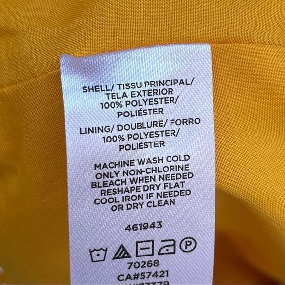 Ann Taylor Factory goldenrod yellow lace crochet open blazer jacket 8 NWT - Picture 7 of 8